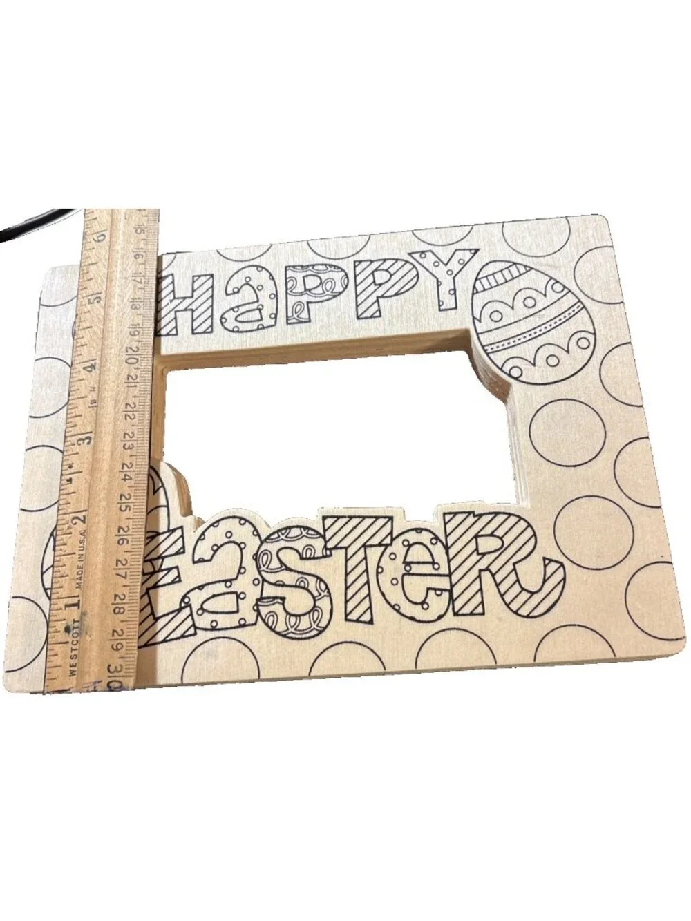 Color Your Own Wooden Easter 3 Picture Frames Only You Color Paint Marker New